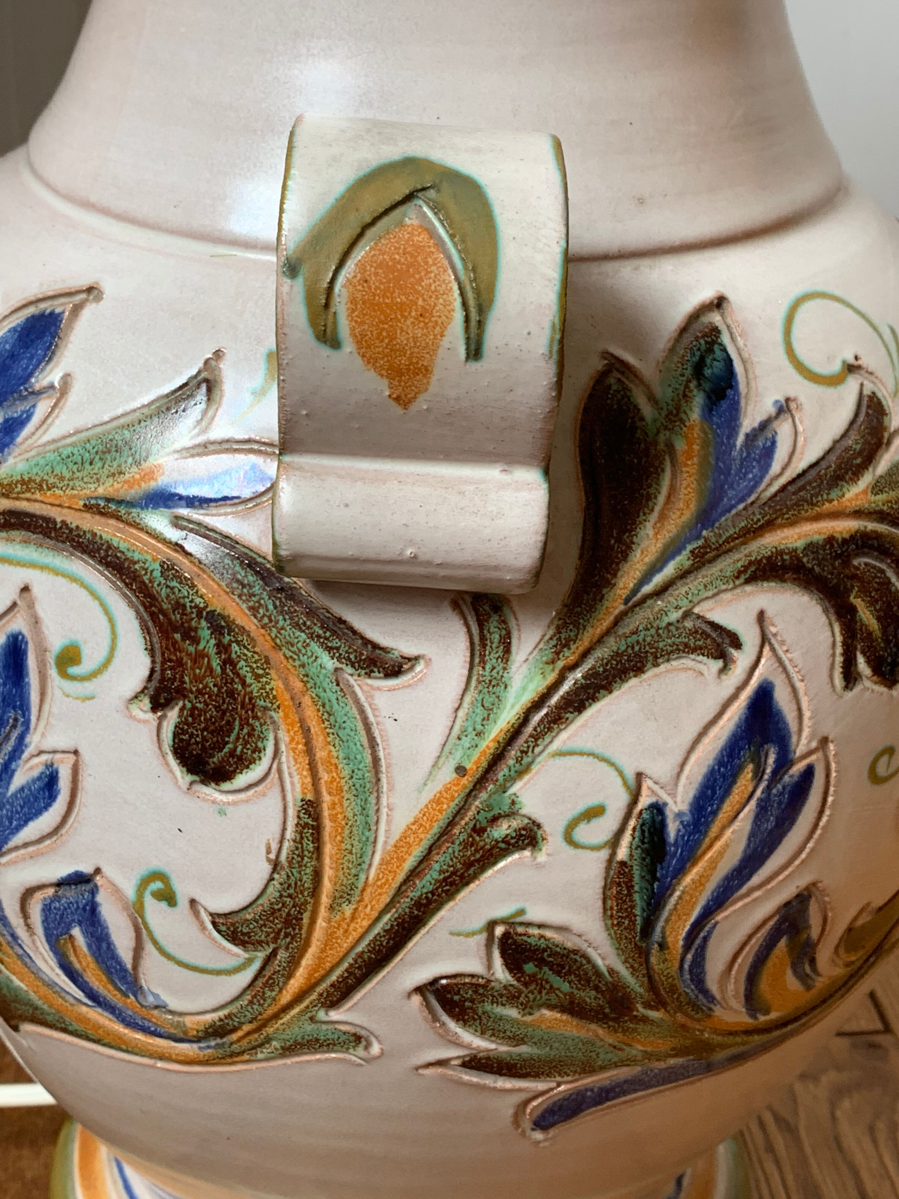 Vintage ceramic lamp foot