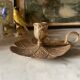 Brass flower candle holder