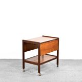 Midcentury Fold Up Drinks Trolley / Hostess In Teak.