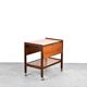 Midcentury Fold Up Drinks Trolley / Hostess In Teak.