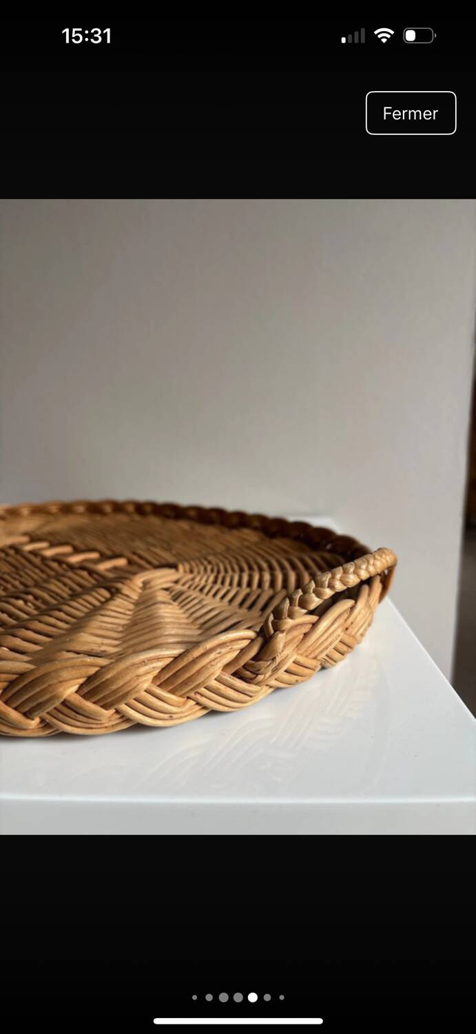 Vintage wicker trays