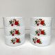 Ramequins arcopal roses vintage