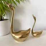 Golden brass birds