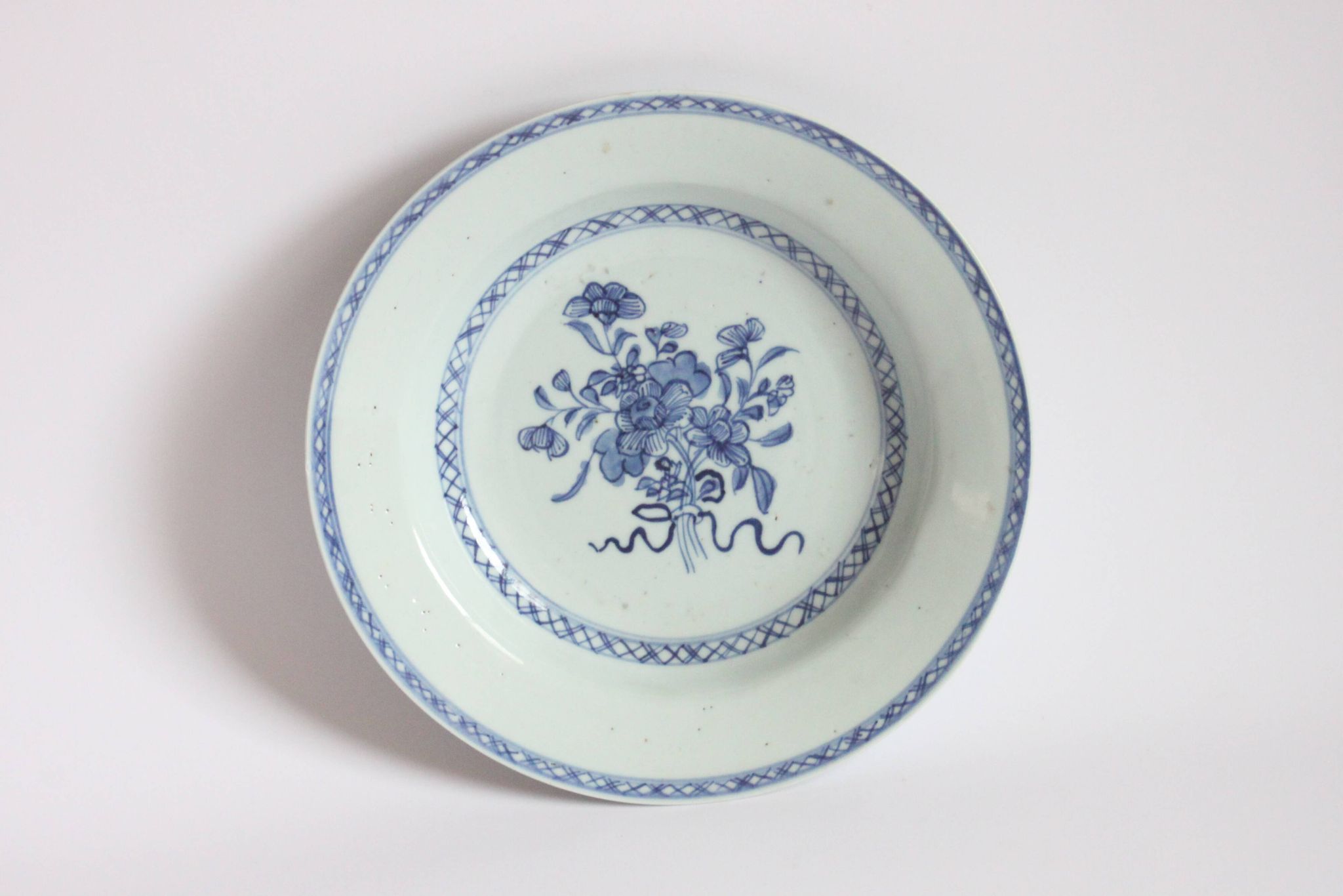 Assiette en porcelaine d'exportation Qianlong, Chine 18e