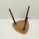 Vintage tripod stool made of wood and formica