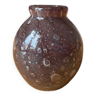 Small numbered blown glass vase