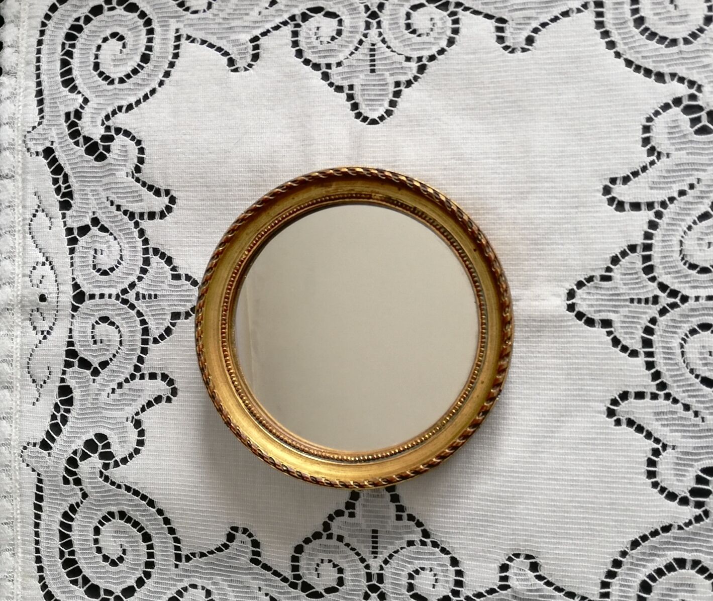 Gilded wooden mirror 15cm