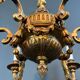 Bronze chandelier in Louis XVI style with 6 arms.