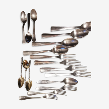 Set of goldsmith cutlery Christofle Apolo, White