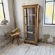 19th-century English pine display cabinet