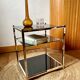 Gold metal side table, in the style of Maison Jansen, 1970s.