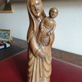 Holy Virgin and Child in wood 31 cm popular art late 19th century early 20th century