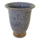 Blue ceramic vase signed (Signature to be identified) Height 12cm