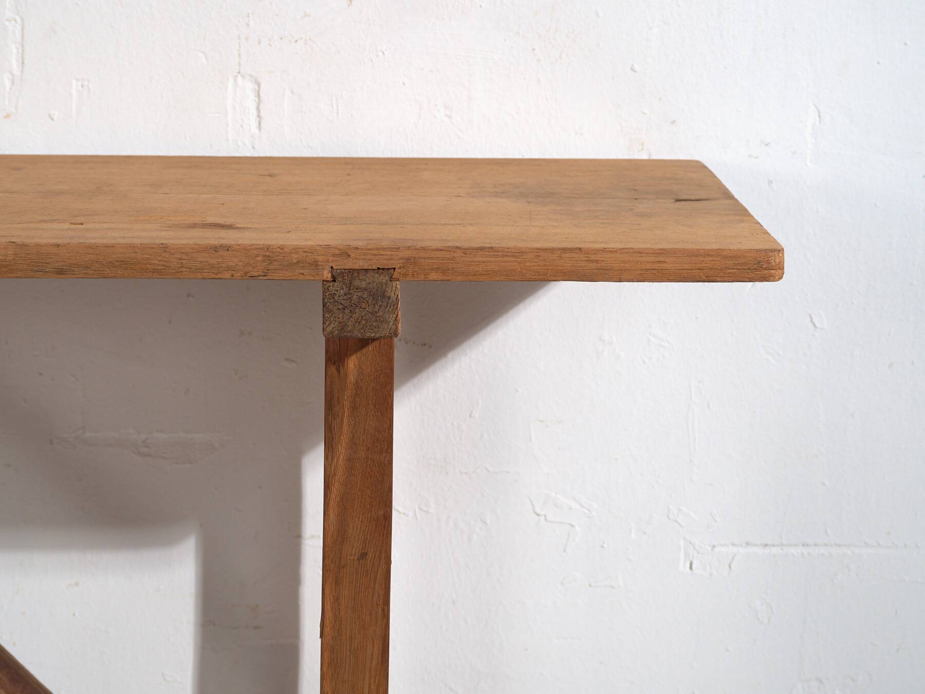Antique Japanese work table in solid wood – wabi sabi console – Taishō–Showa period (c. 1910–1950)