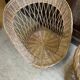 Fauteuils table en rotin vintage