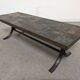 Table basse brutaliste en pierre naturelle et fer forgé vers 1960