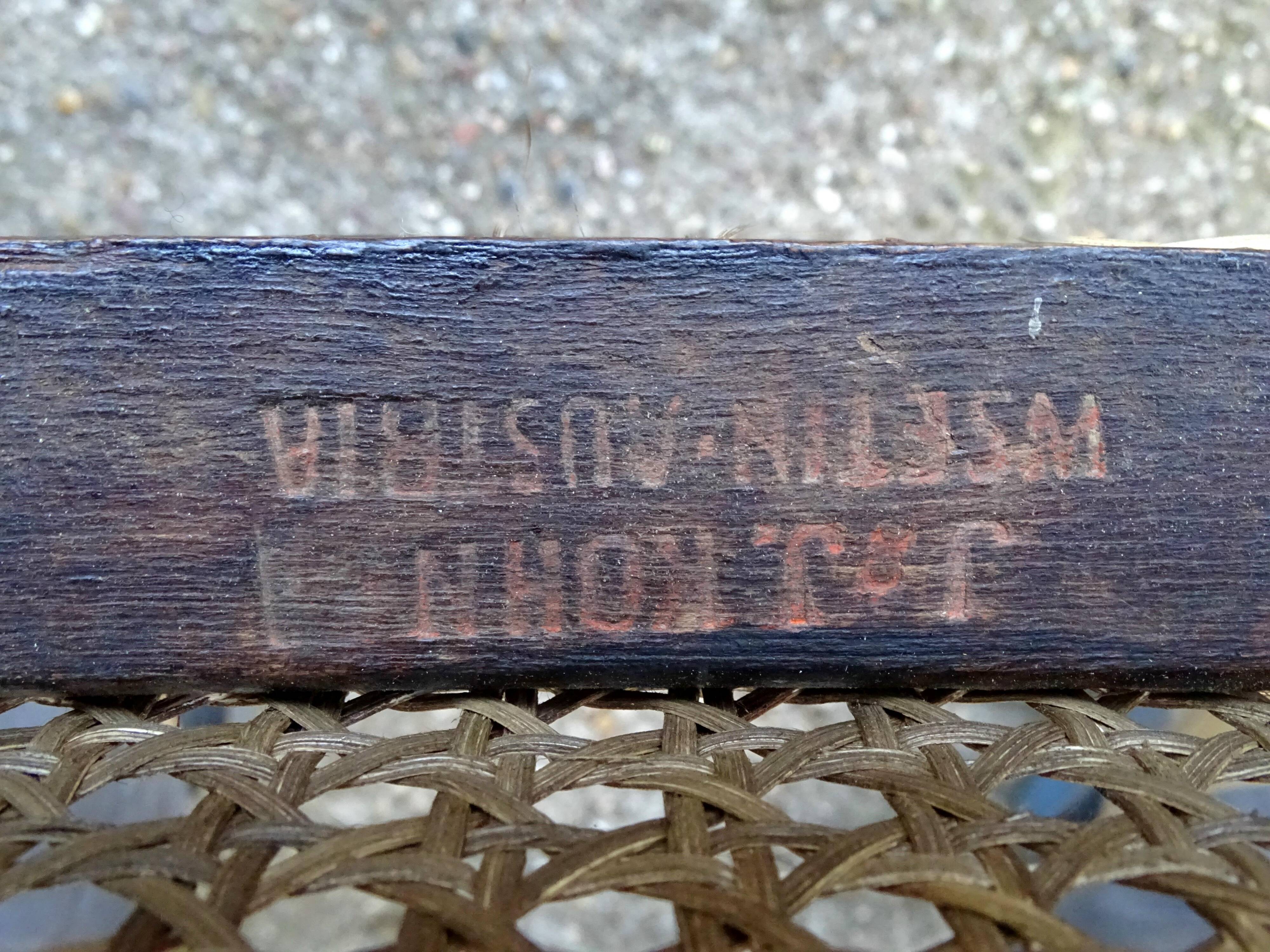 2 Bistro chairs No. 55- 3/4 by Kohn, circa 1905, caned