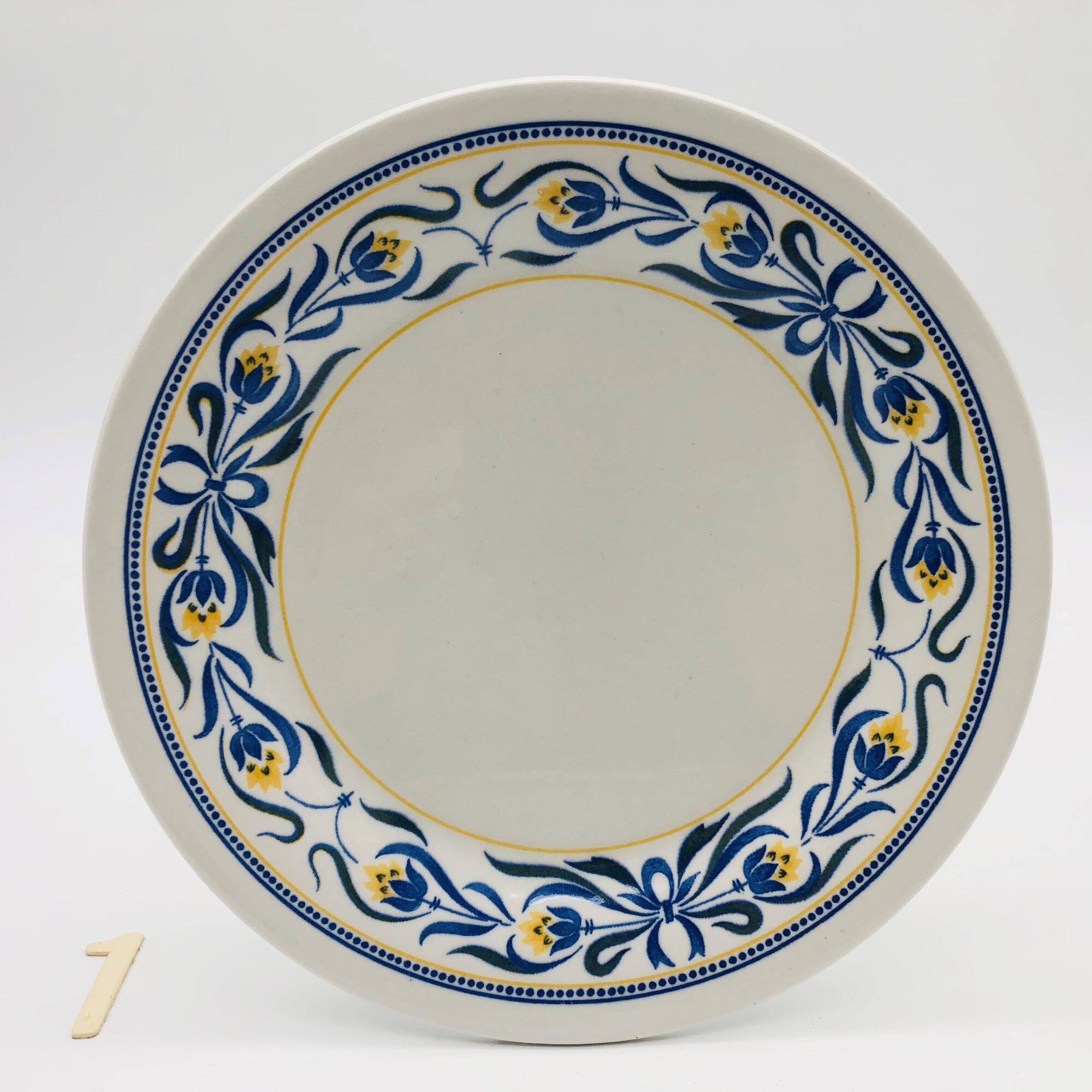 6 English starter/dessert plates, Staffordshire.