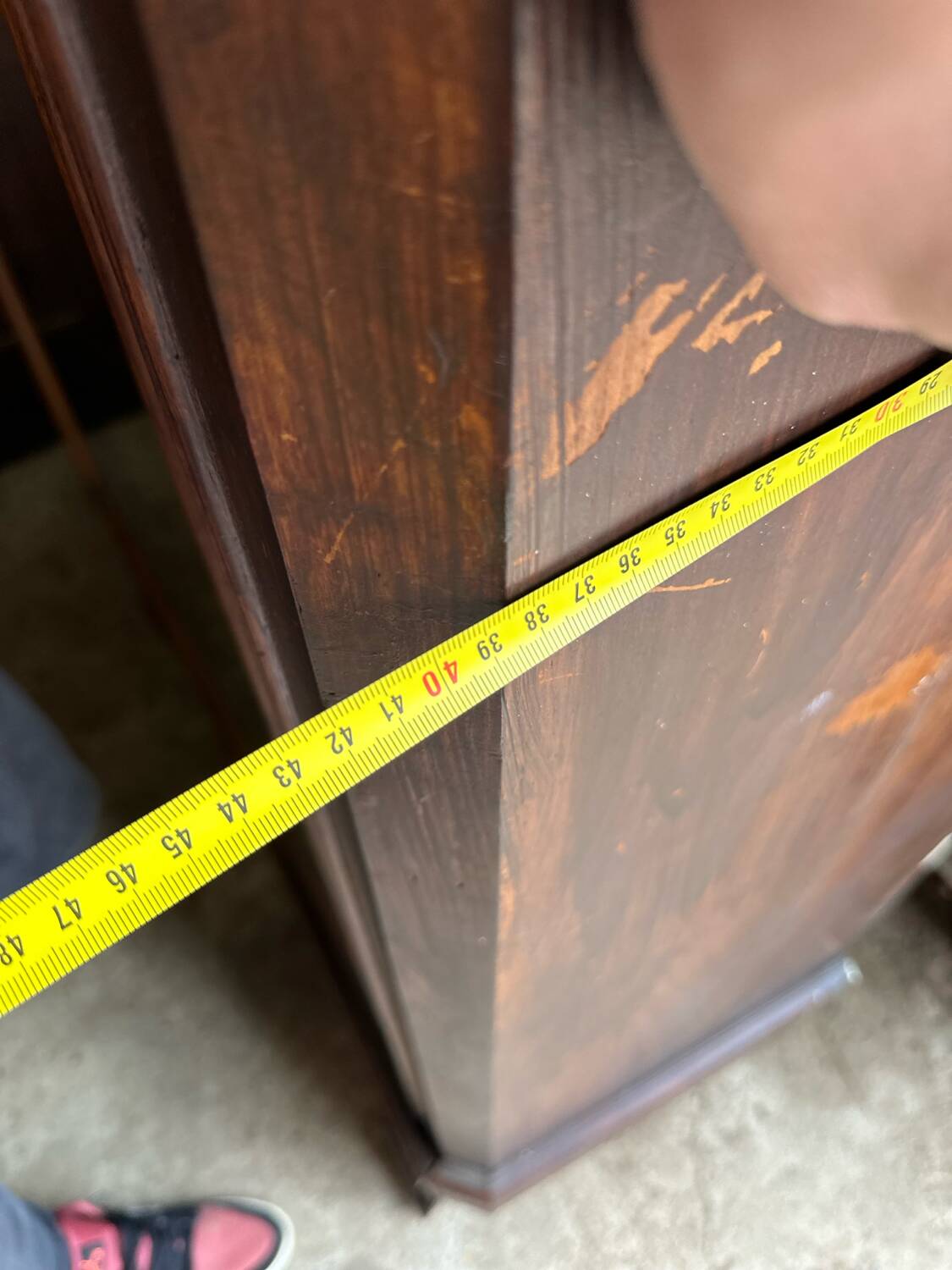 Old solid wood hosiery cabinet