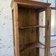 19th-century English pine display cabinet
