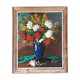 Blue vase bouquet painting