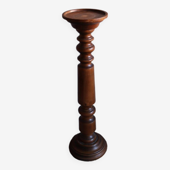 Vintage turned wooden column selette pedestal