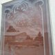 Engraved glass door, late 19th century.