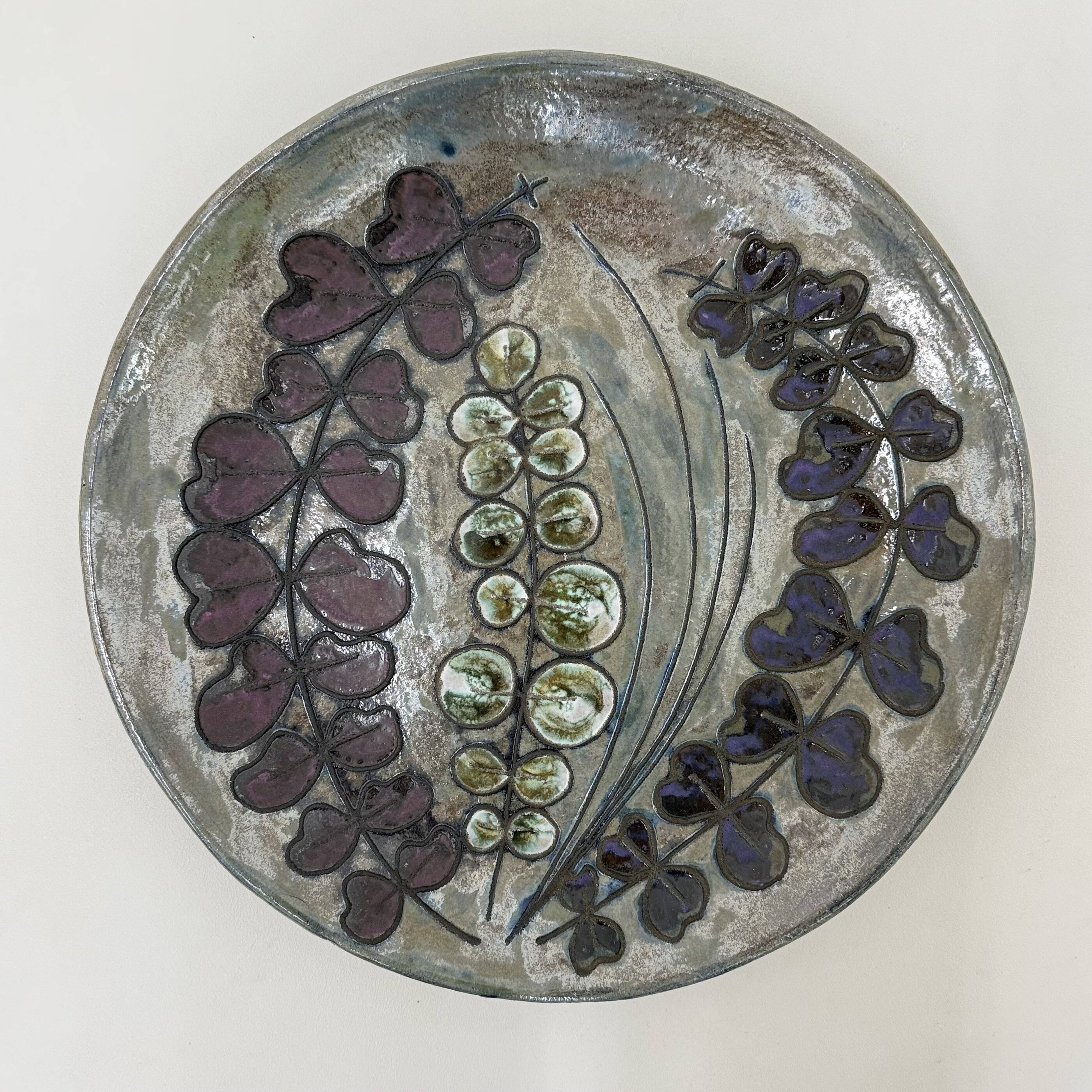 Rusha Handarbeit ceramic wall plate , 1970s Germany