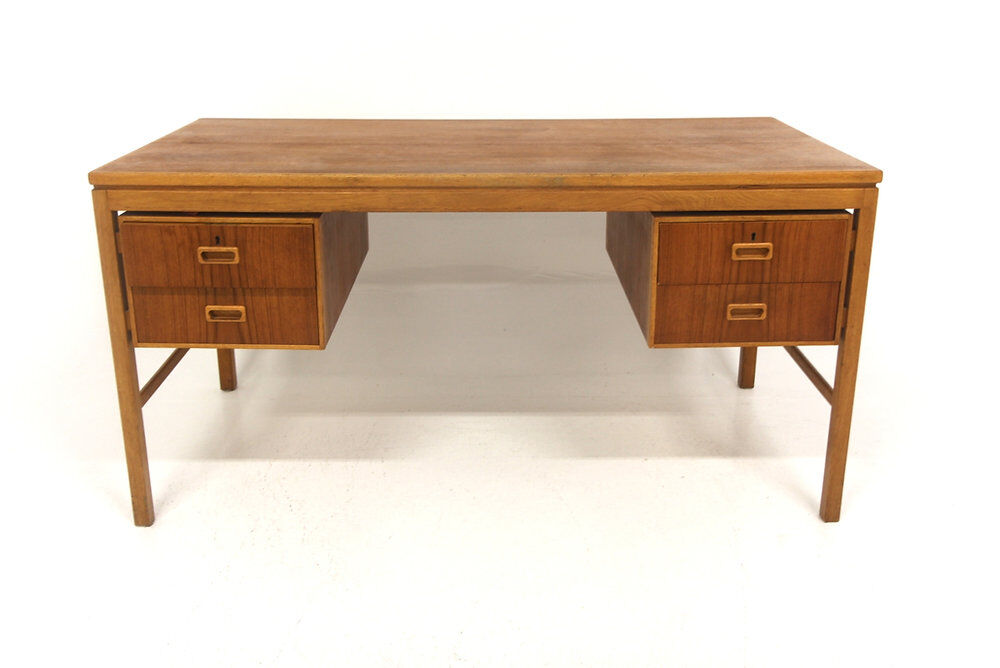Scandinavian desk in teak and oak, Sweden, 1960