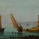 Tableau "Sailboats on the Mediterranean", oil on panel, French school of the 19th century.