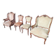 Salon Rocaille / Rococo - 2 fauteuils & 2 chaises - Noyer XIXe