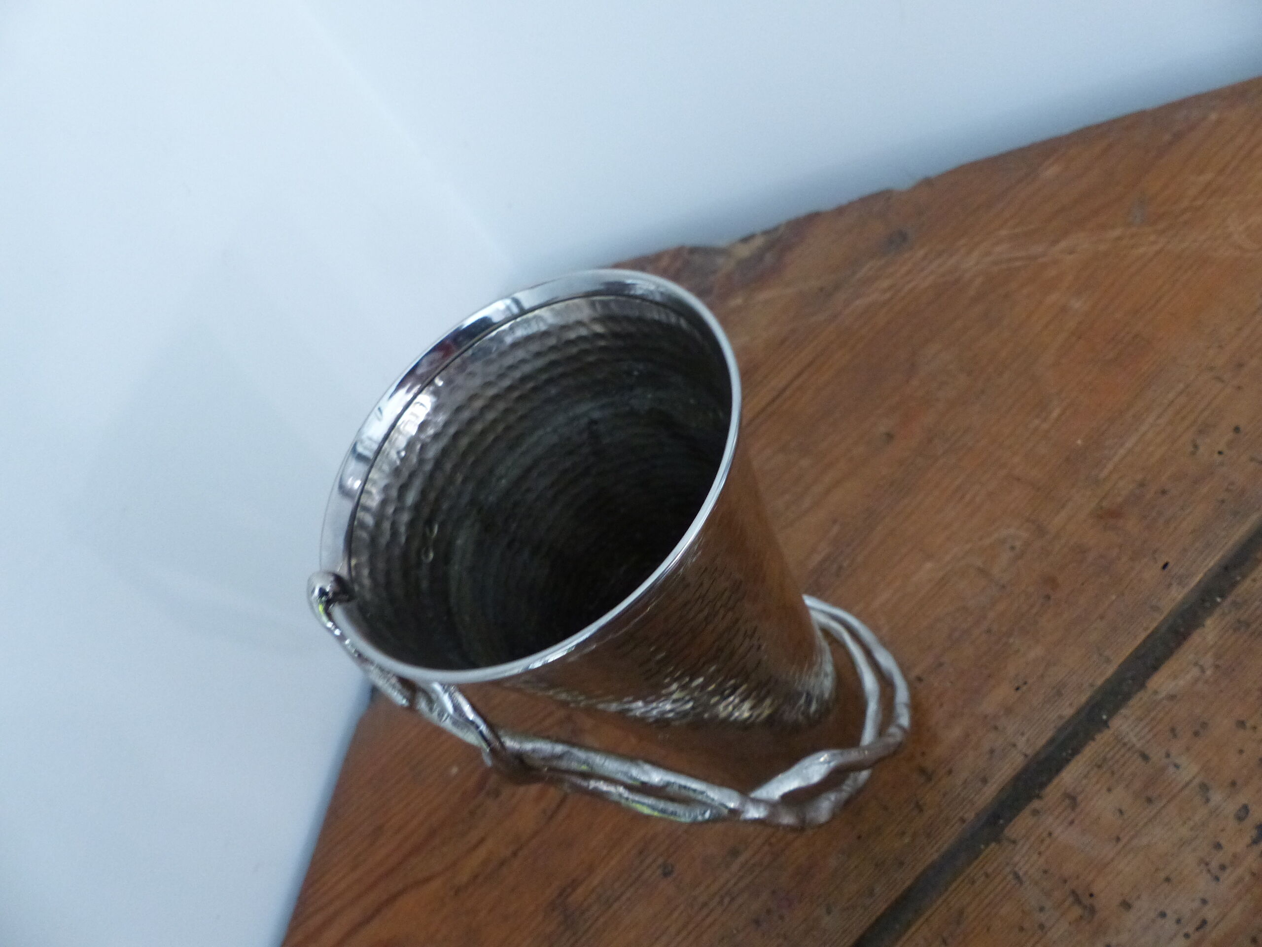 Metal vase signed ARAM