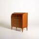 Scandinavian elm and burl wood secretary, 1950s/1960s