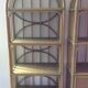 Pair of bamboo shelves from the 70s in rattan and wicker