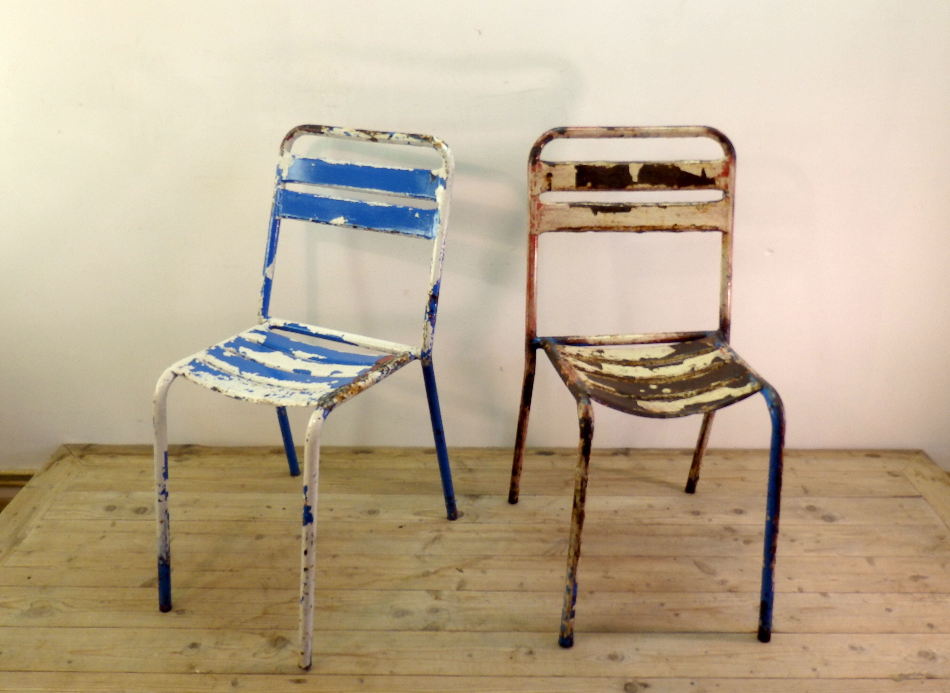 Duo de chaises métal Tolix