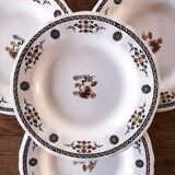 Set of 4 half-hollow Gien plates