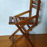 Ancienne chaise pliante enfants vintage italienne