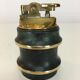Black and gilded 1950s table lighter, bamboo design