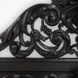 Richly carved baroque black wooden sculptured shelf, France ca. 1850