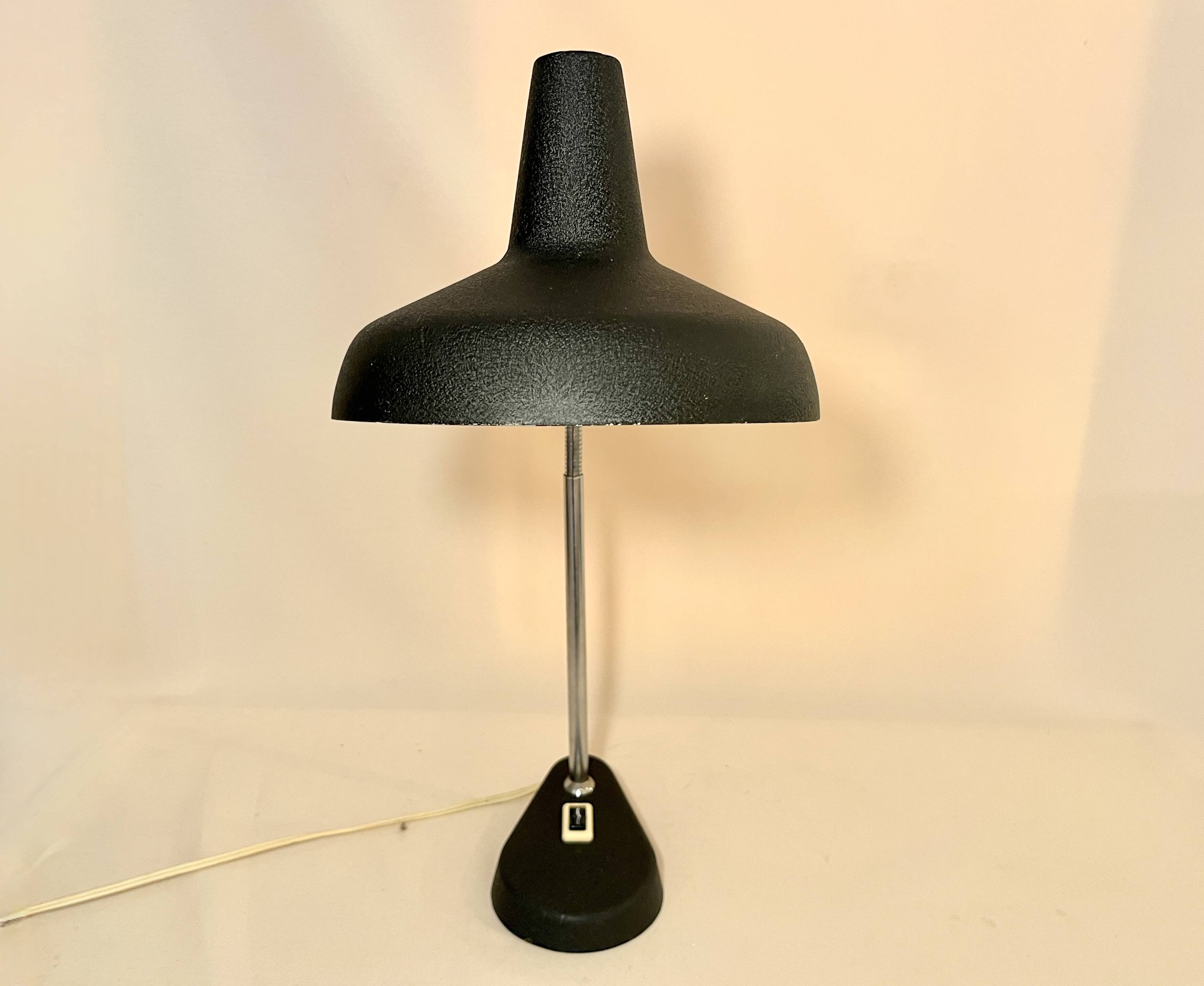 Vintage flexible black alunimor desk lamp 1950 1960