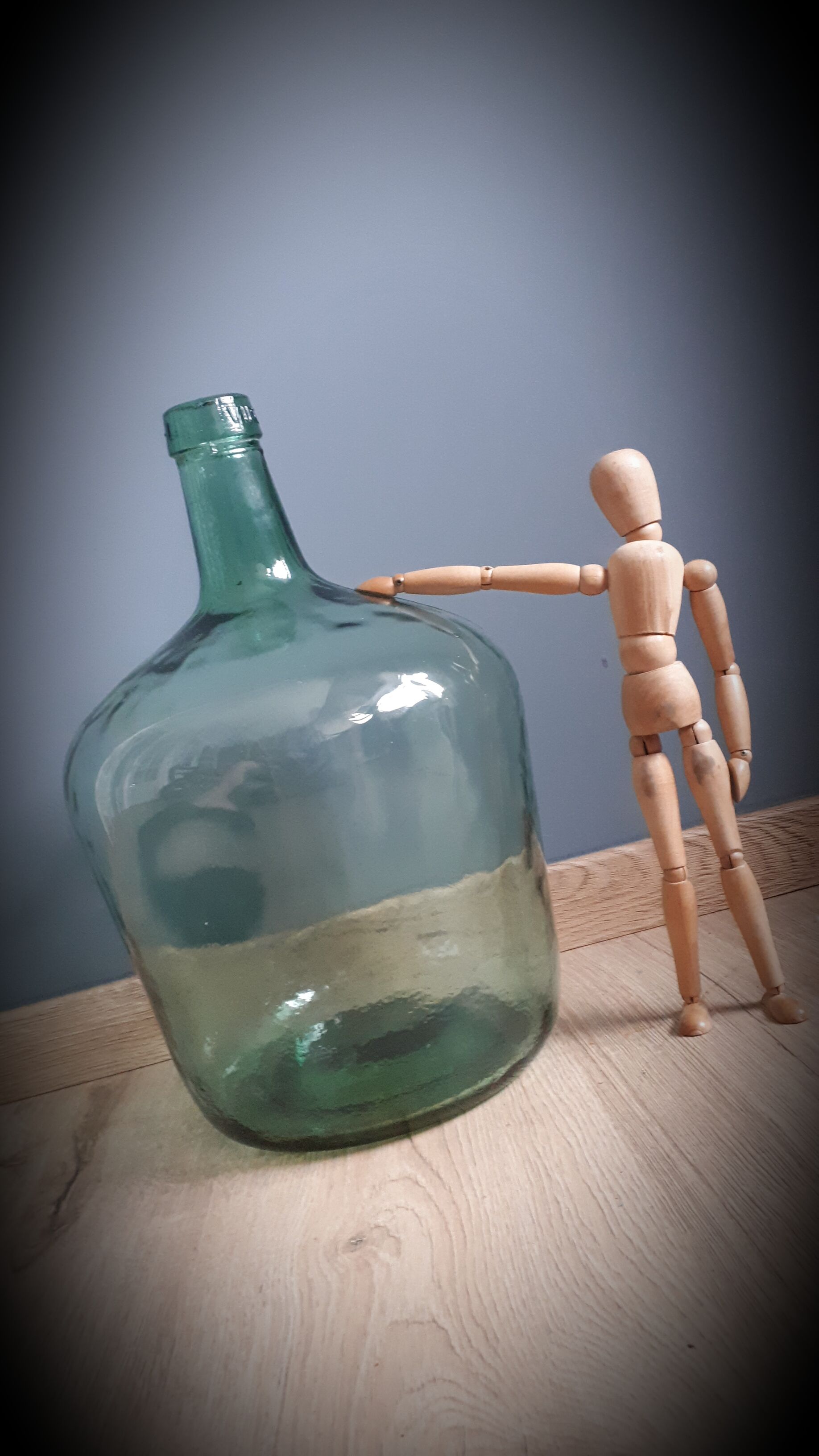 Demijohn 10 L clear green
