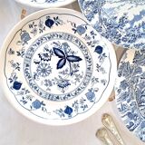 Mismatched antique dinner plates