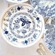 Mismatched antique dinner plates
