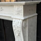 Louis XV style fireplace in Carrara marble, circa 1980.
