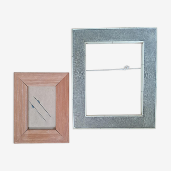 Galuchat frame + wood frame