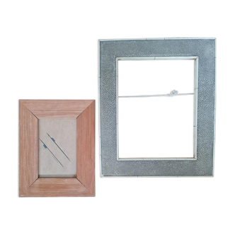 Galuchat frame + wood frame