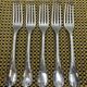Set of 5 silver-plated forks from Christofle, Marly