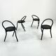 4 chaises postmodernes en métal, 1980