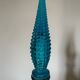 Carafe verre Empoli turquoise années 60