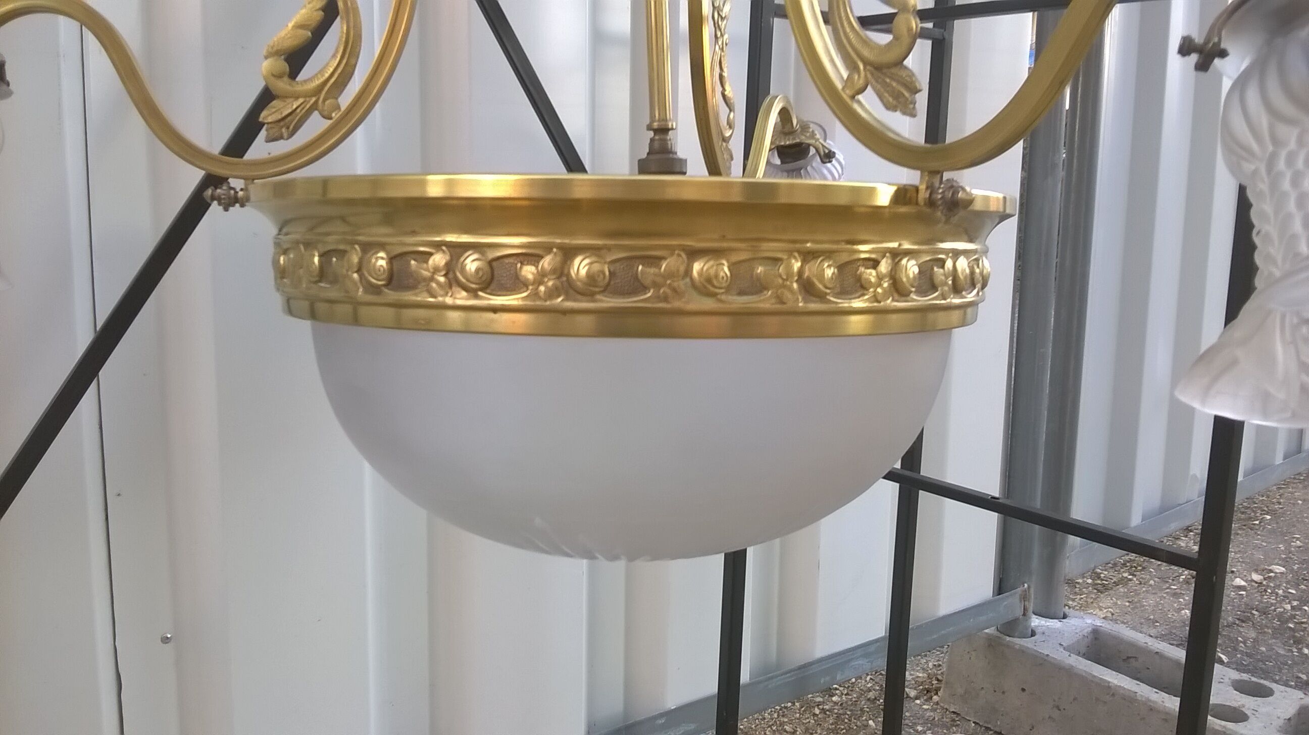 Brass Chandelier And Glass Paste Napoleon III